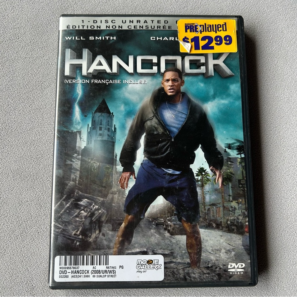3 for $15 ~ Hancock ~ Will Smith Charlize Theron Jason Bateman ~ DVD
